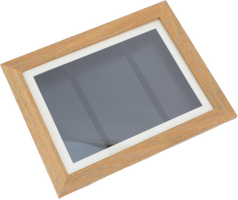 Front-Opening Kids Art Frame, 8 Inch Khaki Wooden Magnetic Closure Frame, Wall Art Display & Storage for Children’S Drawings & Crafts - Image 1