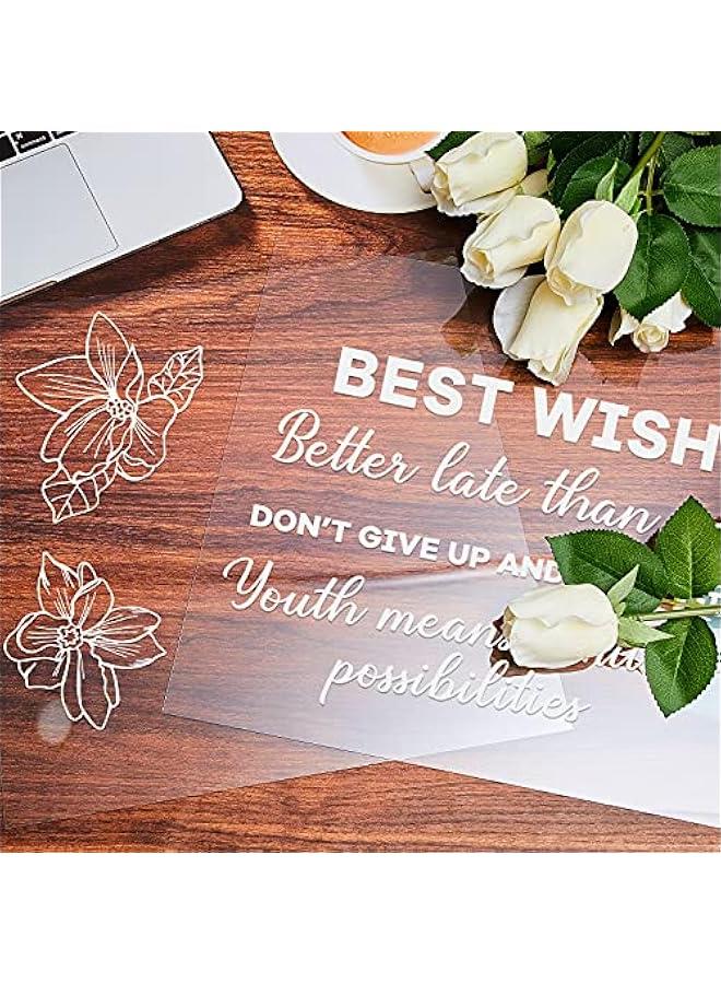 خمس أوراق بولي كربونات شفافة بمقاس 12 × 12 × 0.02 بوصة لوح بلاستيكي رفيع مقاوم للاكريليك مع ورق واقي للحرف اليدوية والوثائق والإطارات الصورية بسهولة القص. - Image 4