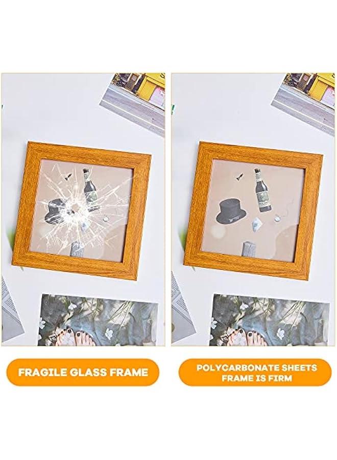 خمس أوراق بولي كربونات شفافة بمقاس 12 × 12 × 0.02 بوصة لوح بلاستيكي رفيع مقاوم للاكريليك مع ورق واقي للحرف اليدوية والوثائق والإطارات الصورية بسهولة القص. - Image 5