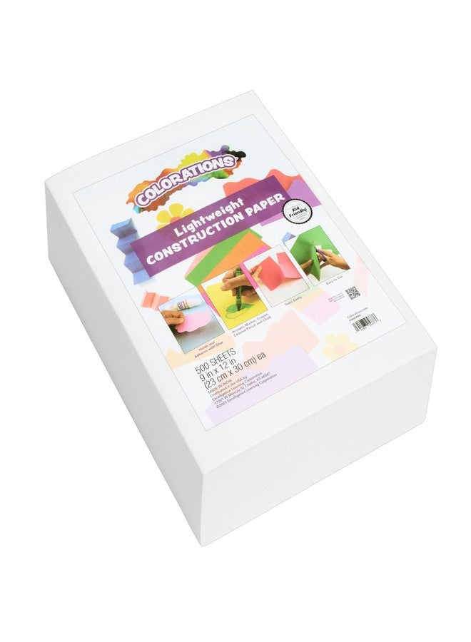 Colorations Lightweight Construction Paper - 500 Sheets - 9 in. x 12in. - Off-White - Image 1