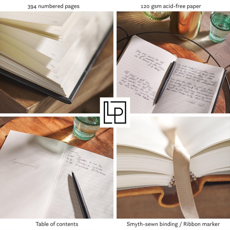 Leatherpress Luxury Leather Journal - Elegant Gift for Men & Women | Full-Grain Leather Notebook with Numbered Pages & Table of Contents | Perfect for Birthdays, Anniversaries, & Special Occasions - Image 3