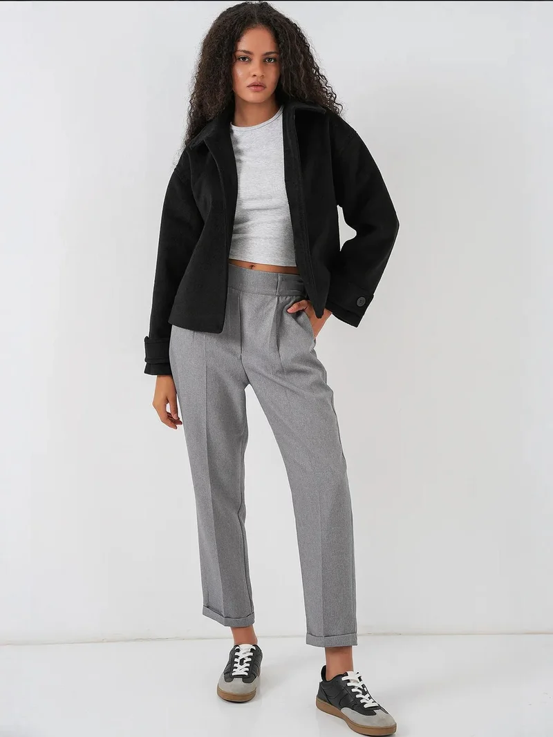 BIG DART BDART Soft Textured Buttoned Jacket with Pockets