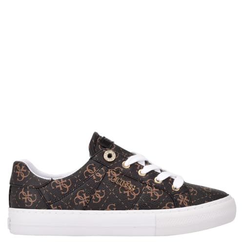 GUESS Womens Loven Sneaker, Brown Multi 908, 6.5 US - Image 2