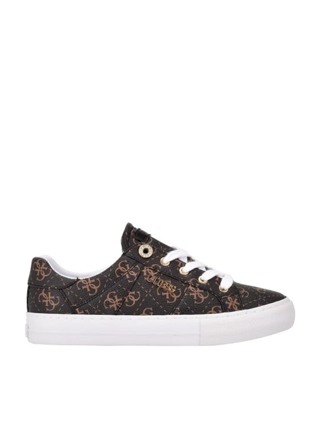 GUESS Womens Loven Sneaker, Brown Multi 908, 6.5 US - Image 1