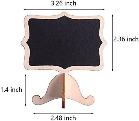 DSTELIN 20 Pcs Wood Mini Chalkboard Signs with Support Easels Place Cards Small Rectangle Chalkboards Blackboard for Weddings Birthday Parties Table Numbers Message Board Signs and Event Decorations  - Image 4