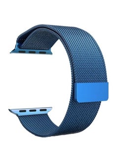 Milanese Mesh Stainless Steel Band for Apple Watch 42/44/45mm Blue