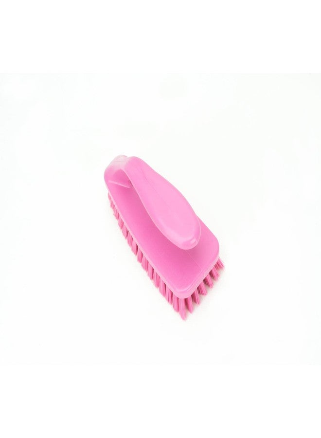 SPARTA Scrub Brush with Iron Shaped Handle and Stiff Bristles, Heavy Duty Scrubber Brush for Kitchen, Bathroom, Shower, Tile, Sink, Carpet and Bakepans, Polypropylene, 6 Inches, Pink - Image 2