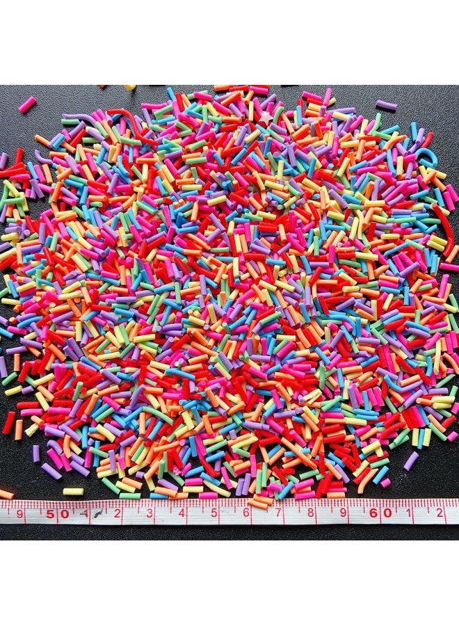 EHOPE 50g Fake Sprinkles Resin Sprinkles Fake Candy Sprinkles Clay Sprinkles Polymer Sprinkles Polymer Clay Slices for Nail Art DIY Crafts Cake Phone Case(21-Colorful Sugar） - Image 4