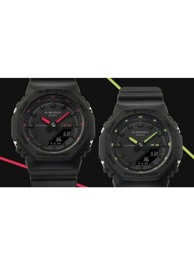 G-SHOCK Analog Digital Women's Watch GMA‑P2100SA‑1A1,  40.2 mm Black Dial, Black Bio‑Resin Strap, Shock‑Resistant, 200 m WR - Image 3