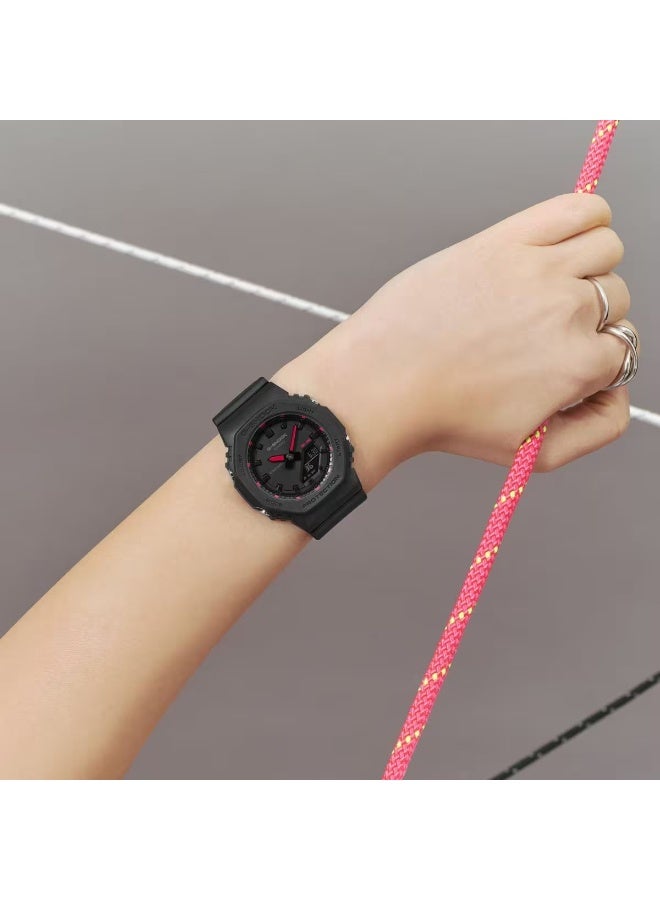 G-SHOCK Analog Digital Women's Watch GMA‑P2100SA‑1A1,  40.2 mm Black Dial, Black Bio‑Resin Strap, Shock‑Resistant, 200 m WR - Image 2