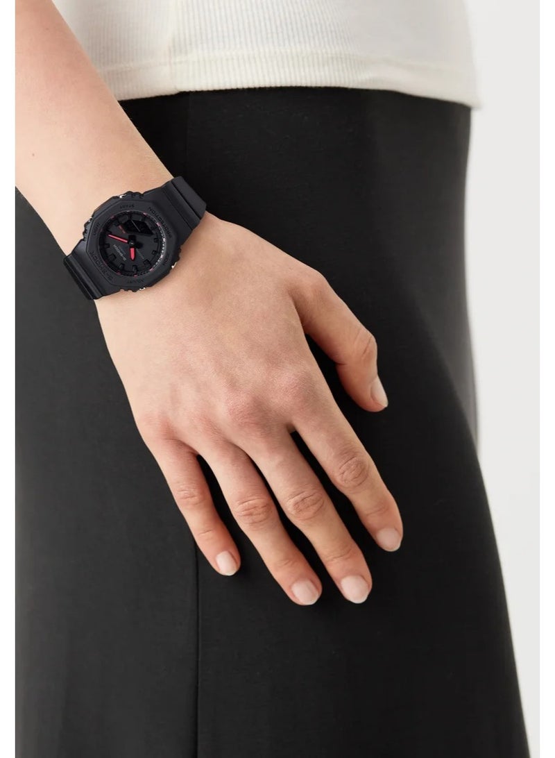 G-SHOCK Analog Digital Women's Watch GMA‑P2100SA‑1A1,  40.2 mm Black Dial, Black Bio‑Resin Strap, Shock‑Resistant, 200 m WR - Image 4