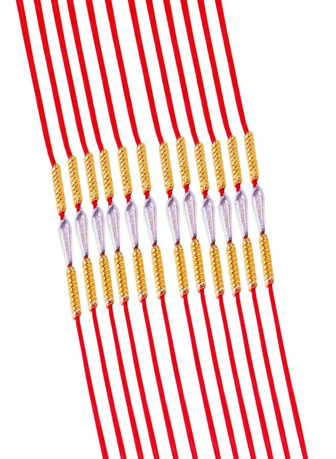 Suninow grey bead thread rakhi combo for brother | rakhi for brother and bhabhi | rakhi set of 10 | rakhi (Pack of 10)