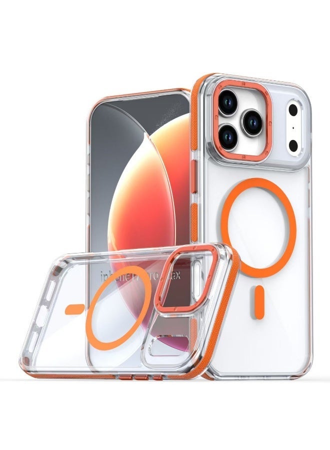 حافظة حماية شفافة لهاتف iPhone 17 Pro Max بميزة مغناطيسية، طبقة مزدوجة من TPU وPC مقاومة للصدمات مع حماية الكاميرا وتصميم نحيف للاستخدام اليومي - Image 1