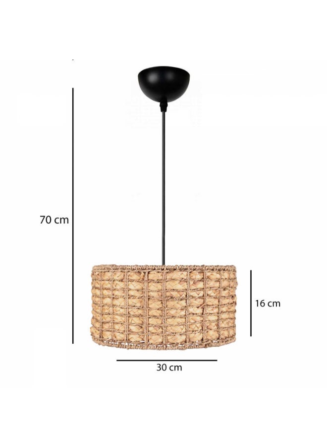 Portela Natural Handmade Wicker Pendant Light - Image 3