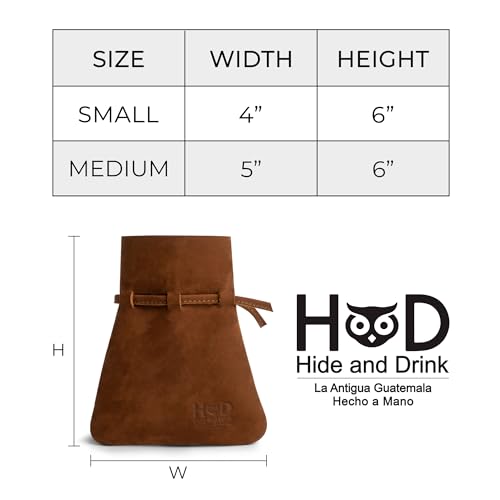 Hide & Drink Medieval Drawstring Coin Pouch Bag, Cosplay Accessory, Coin Purse Men, Change Purse for Women, Leather Coin Pouch, Small Coin Purse For Women, Men's Mini Leather Coin Purses, Pouches & Keychain Wallet - Image 4