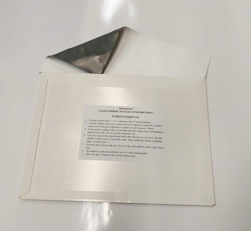 AA A.A Stick N Repair Cracked Bathtub, Pool Liner, Roof, Skylight, Vinyl Skirting, Siding Repair Kit (White) - Image 2