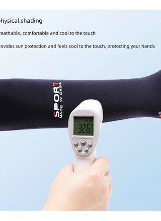 Sunscreen Breathable Ice Sleeves for Men and Women Outdoor Sports Cycling Running and Driving Cool Sleeves UV Protection Arm Ice Sleeves Black-Single Size - view 2
