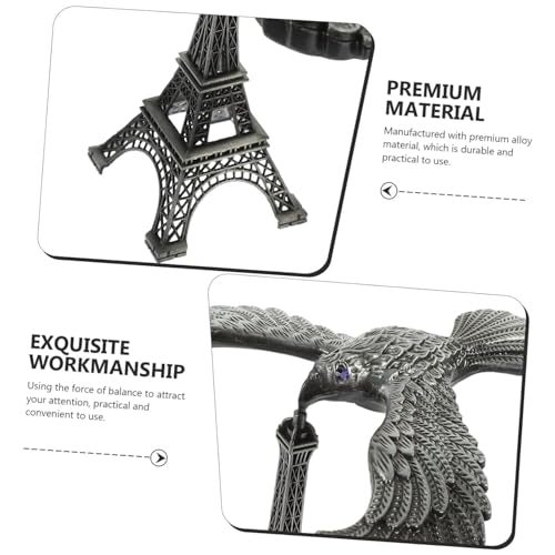 Oblivion Antique Retro Silver Balancing Eagle Statue 1 Pc – Art Metal Eiffel Tower Showpiece, Gravity Toy, Stress Relief Alloy Craft, DIY Tabletop Model, Vintage Aesthetic Office Desk Decoration Gift - Image 5