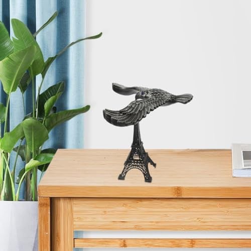 Oblivion Antique Retro Silver Balancing Eagle Statue 1 Pc – Art Metal Eiffel Tower Showpiece, Gravity Toy, Stress Relief Alloy Craft, DIY Tabletop Model, Vintage Aesthetic Office Desk Decoration Gift - Image 2