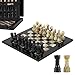 MARBLE RANGE Marble Chess Set for Adults 10 Handmade Black Green Onyx Board Game with 32 Chess Pieces 2 Extra Queens Storage Box Luxury Travel Game Elegant for Home Decor - Image 3