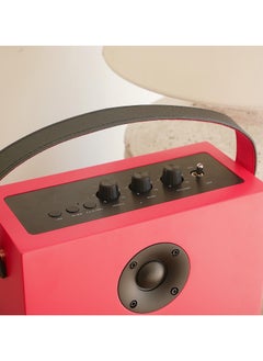 Steepletone Redefy Luxury Wireless Speaker Premium Sound Bluetooth Wireless Connectivity Removable Front Cover Vibrant Colors Sturdy Feel with High Fidelity Speaker Sound Portable Aesthetic Home Decor (Red)  - Image 3