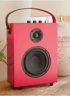 Steepletone Redefy Luxury Wireless Speaker Premium Sound Bluetooth Wireless Connectivity Removable Front Cover Vibrant Colors Sturdy Feel with High Fidelity Speaker Sound Portable Aesthetic Home Decor (Red)  - Image 2