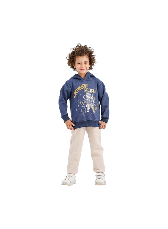 JOCKEY Boy Inner Fleece the Space Print Winter Pajama Set