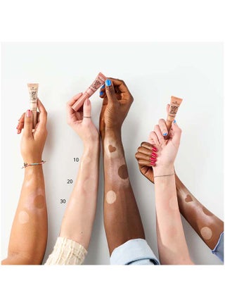Baby Got Glow Liquid Highlighter | 30 Breezy Bronze | Lightweight Buildable Radiance with Soft Sponge Applicator | Vegan Cruelty Free Makeup for Face Cheeks Brow Bones Breezy Bronze 30 - view 2