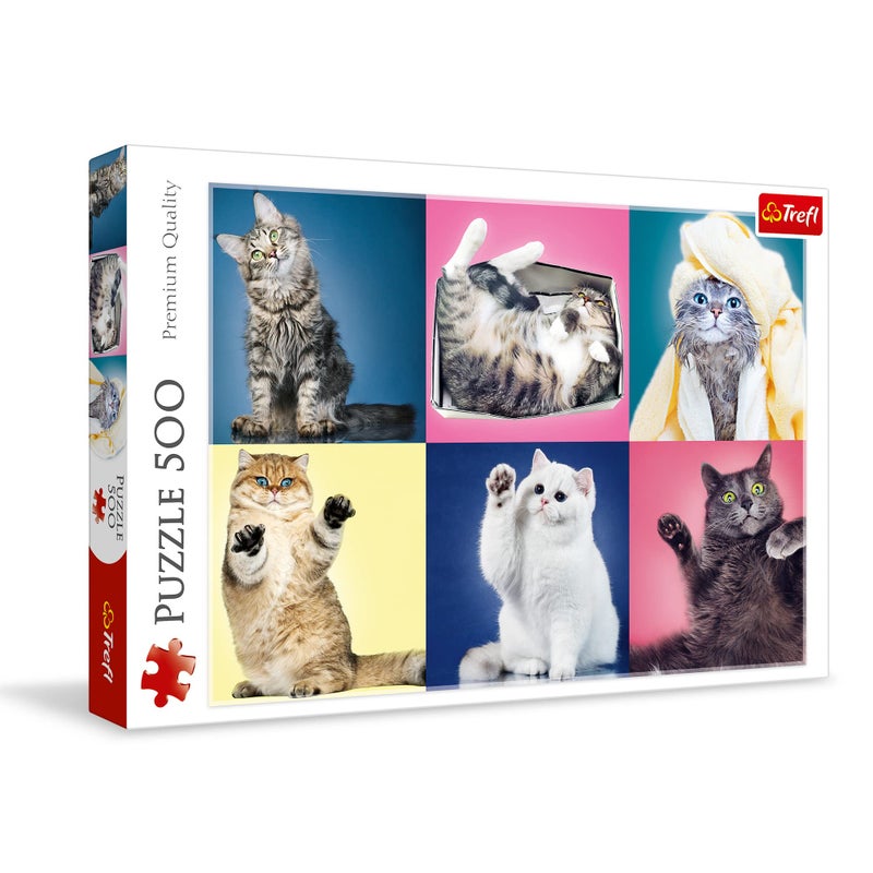 Trefl Kittens 500 Piece Jigsaw Puzzle Red 19x13 Print DIY Jigsaw Creative Fun Classic Puzzle for Adults and Children from 10 Years Old - Image 2