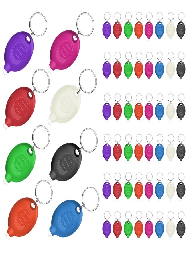 Daemson Mini LED Keychain Flashlights Ultra Bright and Compact Portable Keychain Flashlight, Small Emergency Flashlight for Outdoor and Everyday Use - Multicolor Shell (48PCS) - Image 1