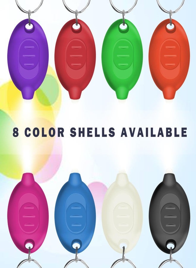 Daemson Mini LED Keychain Flashlights Ultra Bright and Compact Portable Keychain Flashlight, Small Emergency Flashlight for Outdoor and Everyday Use - Multicolor Shell (48PCS) - Image 3
