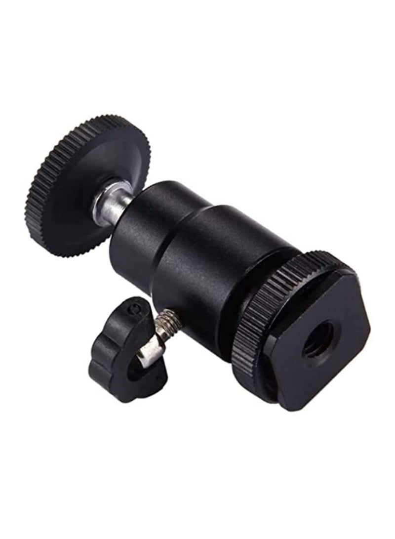 2PCS Aluminum Alloy 360 Degree Rotating Swivel Mini Ball Head with 1/4 Inch Hot Shoe Mount Adapter for DSLR Camera Camcorder HTC Vive Light Stand Tripod Accessories Photography Video Shooting  - Image 4