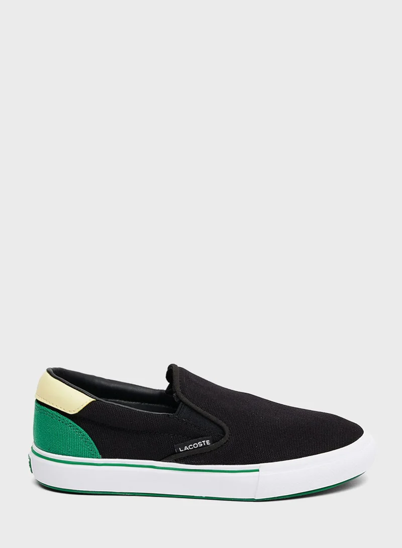LACOSTE Kids Contrast Panel Slip-Ons