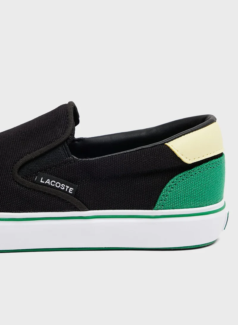 LACOSTE Kids Contrast Panel Slip-Ons