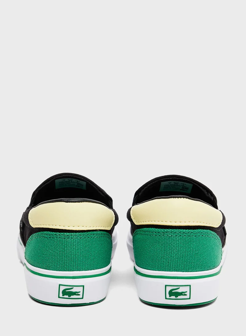 LACOSTE Kids Contrast Panel Slip-Ons