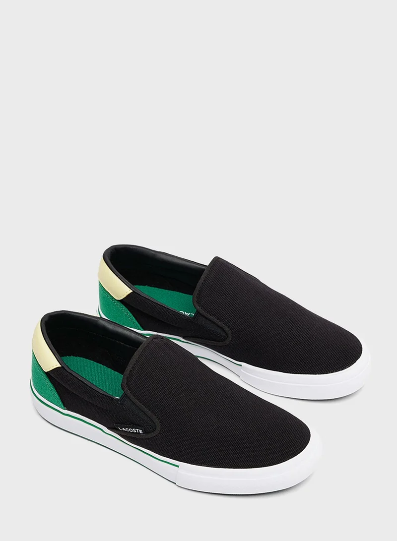 LACOSTE Kids Contrast Panel Slip-Ons