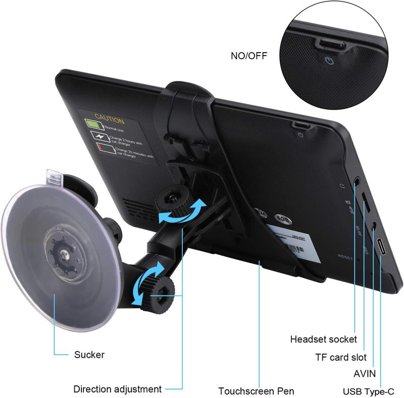 7 Inch Touchscreen Car GPS Navigation with Real Voice Turn-by-Turn Directions and Free Lifetime Map Updates - Image 5