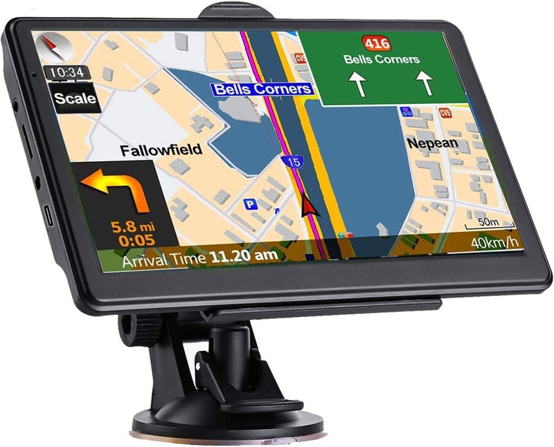 7 Inch Touchscreen Car GPS Navigation with Real Voice Turn-by-Turn Directions and Free Lifetime Map Updates - Image 1