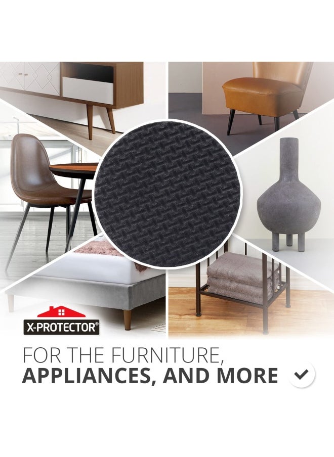 X-Protector Non Slip Furniture Pads - 8 Pieces Premium Furniture Grippers 2 Self-Adhesive Rubber Feet Furniture Feet - Ideal Non Skid Furniture Pad Floor Protectors - Keep Furniture In Place  - Image 2