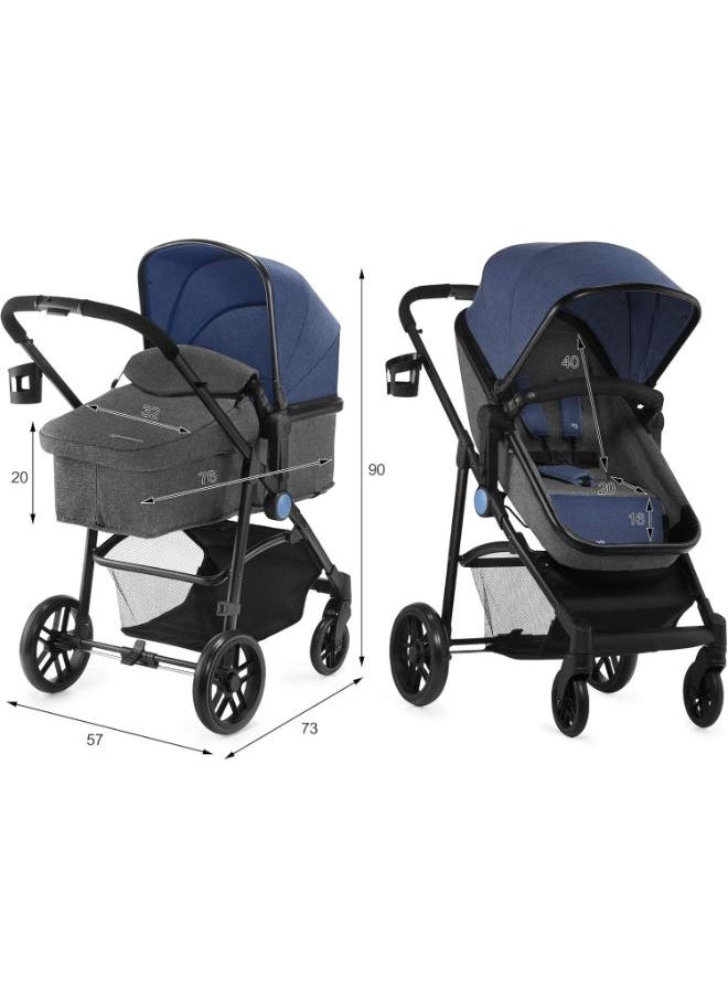 Kinderkraft - Juli 3 - In - 1 Travel System - Denim Blue - Image 1