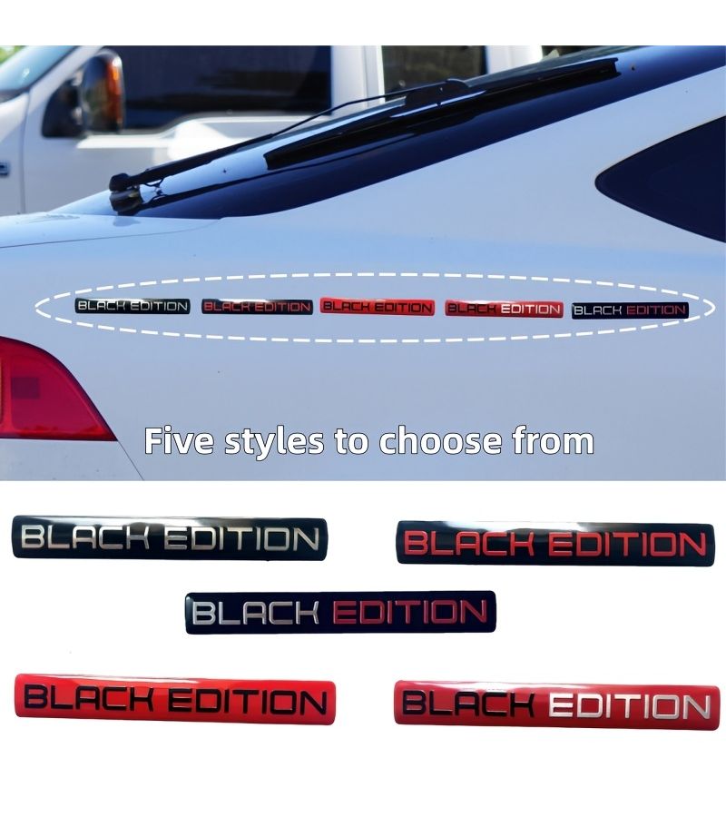 Metal Logo Black Knight Car Emblem Style D Badge Sticker Exterior Modification - Image 1