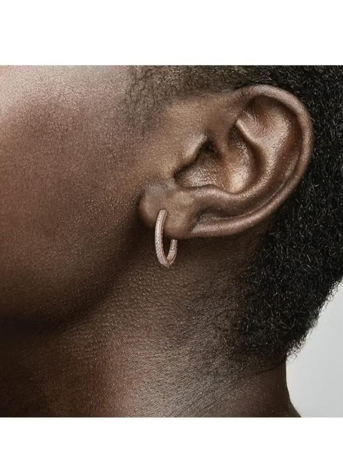 تشوميل أقراط دائرية لامعة مطلية بالذهب عيار 14 قيراطًا للنساء - Image 2