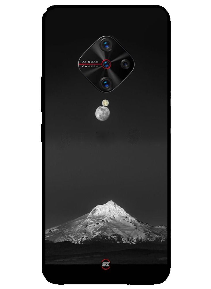 غطاء موبايل مطبوع واقي بتصميم منظر ليلي جميل لهاتف vivo S1 Pro