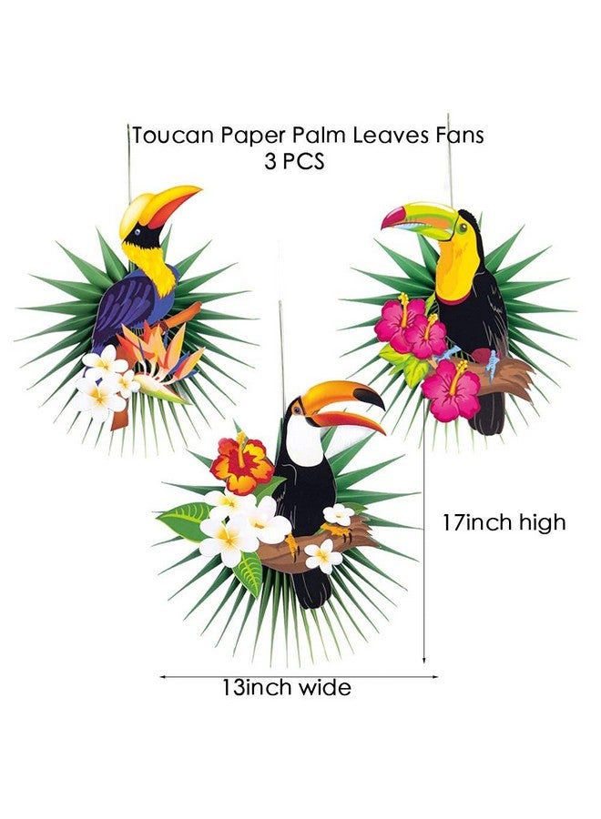 PAPER JAZZ Tropical Bird Toucan Leave Garland Party kit to Summer Hawaiian Luau Tiki Tropical Themed Party - Image 5