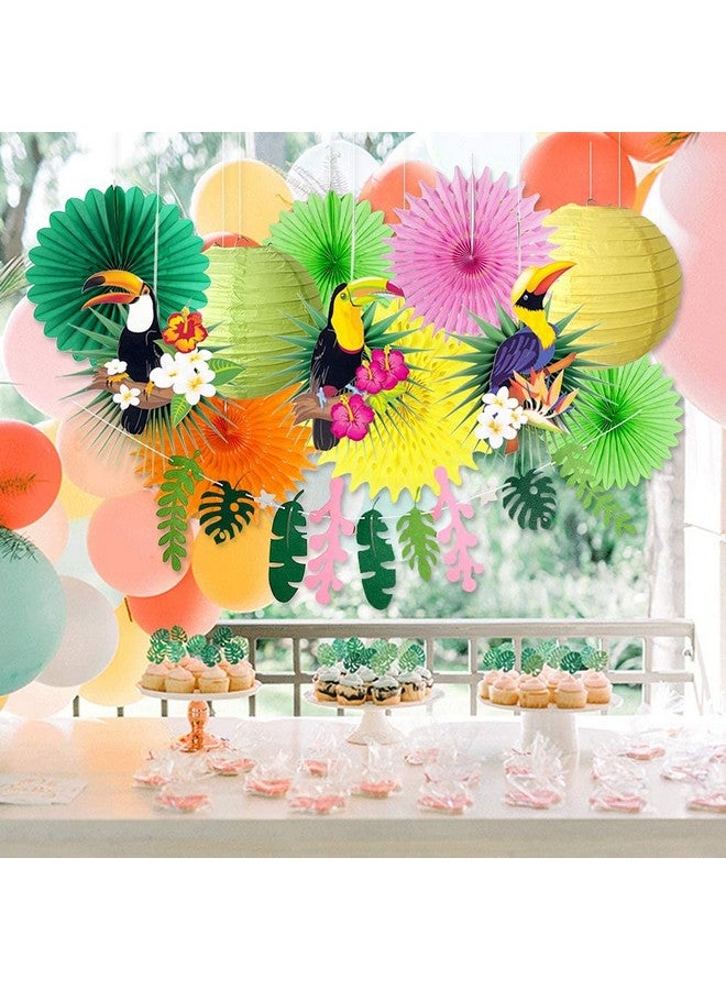 PAPER JAZZ Tropical Bird Toucan Leave Garland Party kit to Summer Hawaiian Luau Tiki Tropical Themed Party - Image 4
