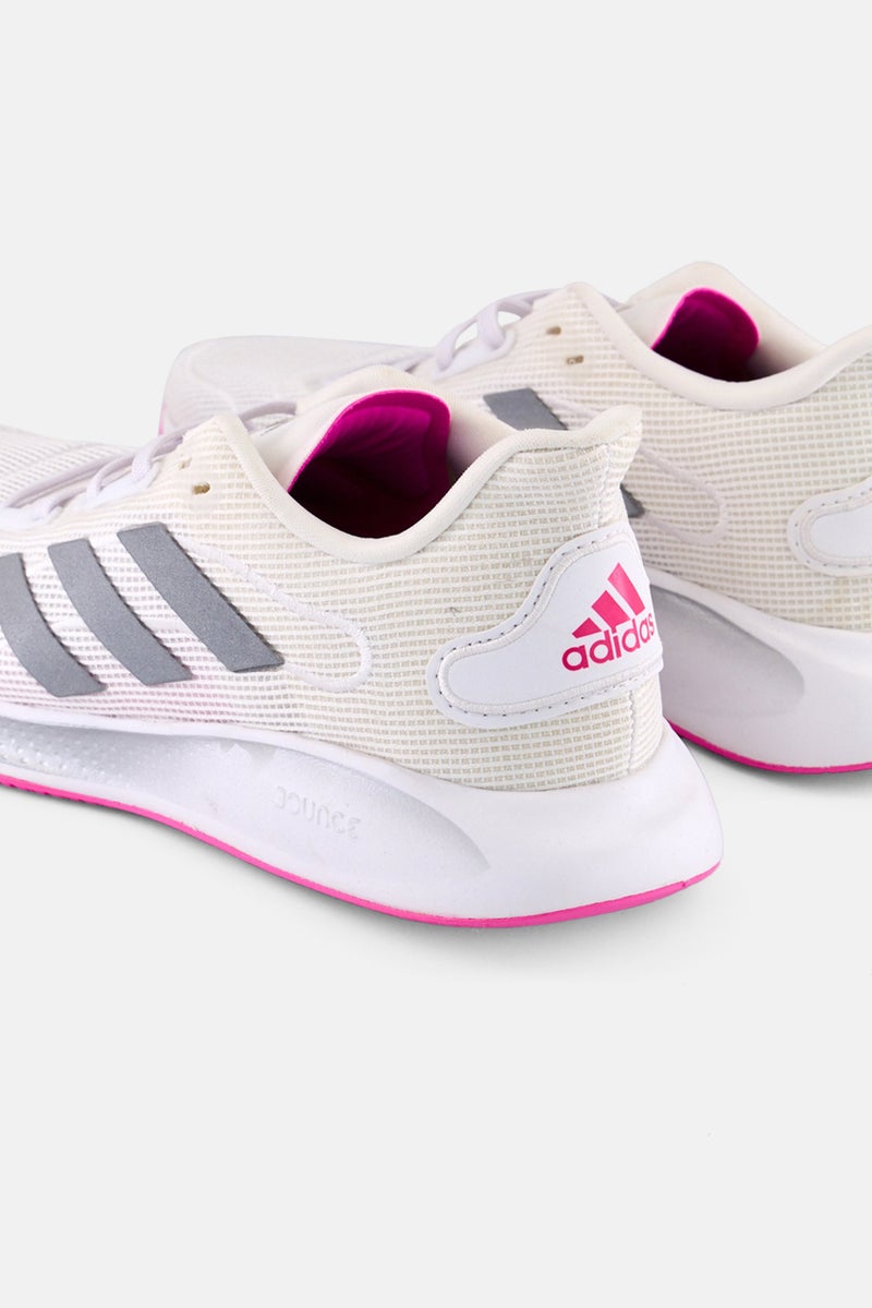 Adidas Women Galaxar Lace Up Running Shoes, White  - Image 2