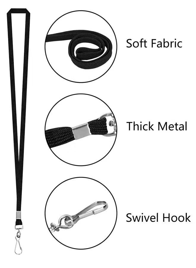 5 PCS Plastic Name Badge Holders with Lanyard Clear Waterproof ID Badge Holder with Clip Lanyard for School Business Office Vertical - Image 3