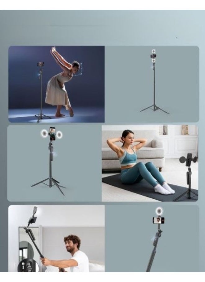Smartphone Tripod with Auto Face Tracking, LED Light, Selfie Stick & Remote Control – Ideal for YouTube, TikTok & Live Streaming