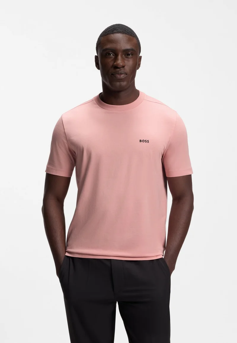 بوس Stretch-cotton T-shirt with logo detail