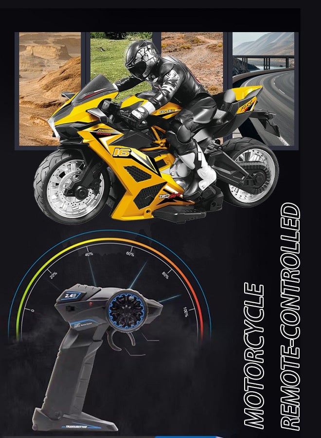 high speed toy motorbike with handle, Children's remote control motorcycle, birthday hobby remote control motorbike toys, equal scale reduction, suitable for 5-12 years old boys and girls racing toys  - Image 2